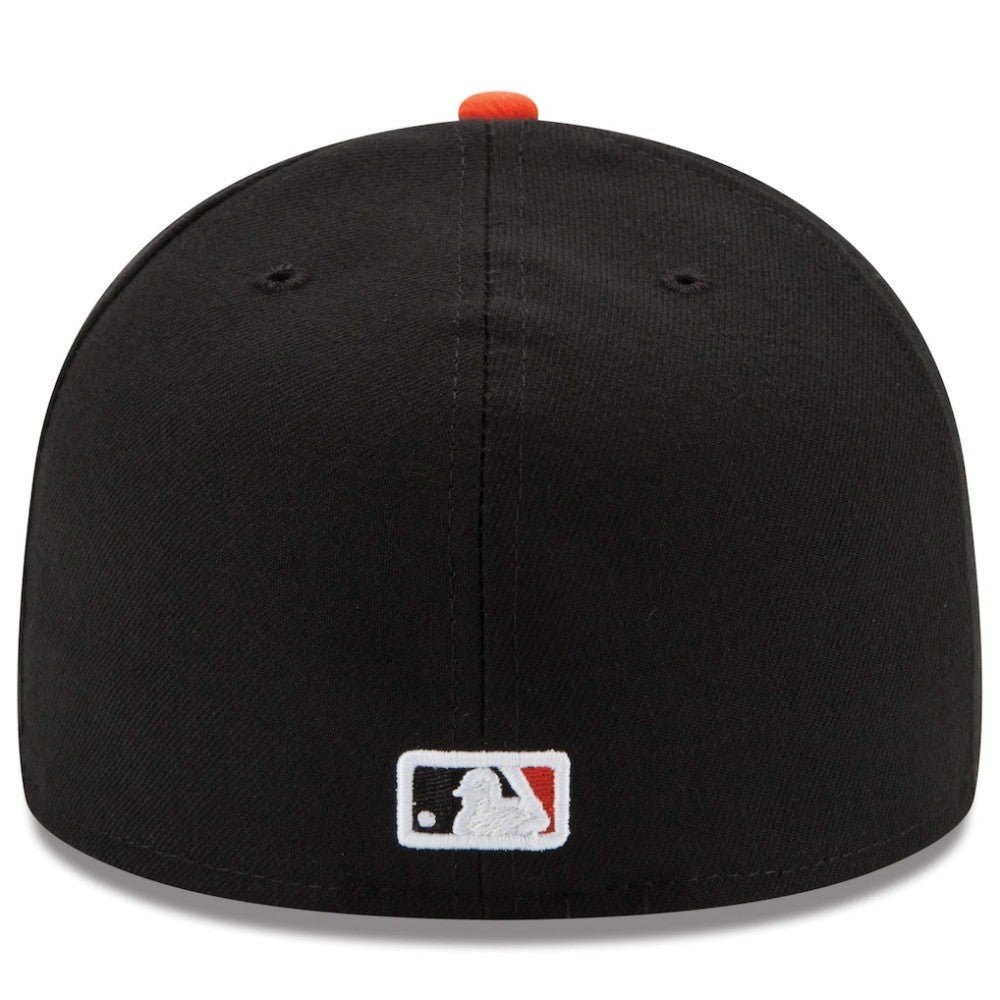 Black/Orange Baltimore Orioles New Era Road Authentic Collection On-Field 59FIFTY Fitted Hat