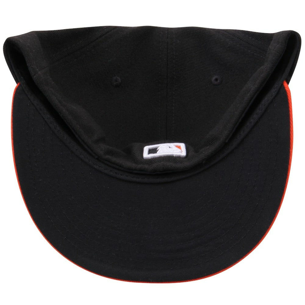 Black/Orange Baltimore Orioles New Era Road Authentic Collection On-Field 59FIFTY Fitted Hat