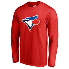 Red Toronto Blue Jays Logo Long Sleeve T-Shirt