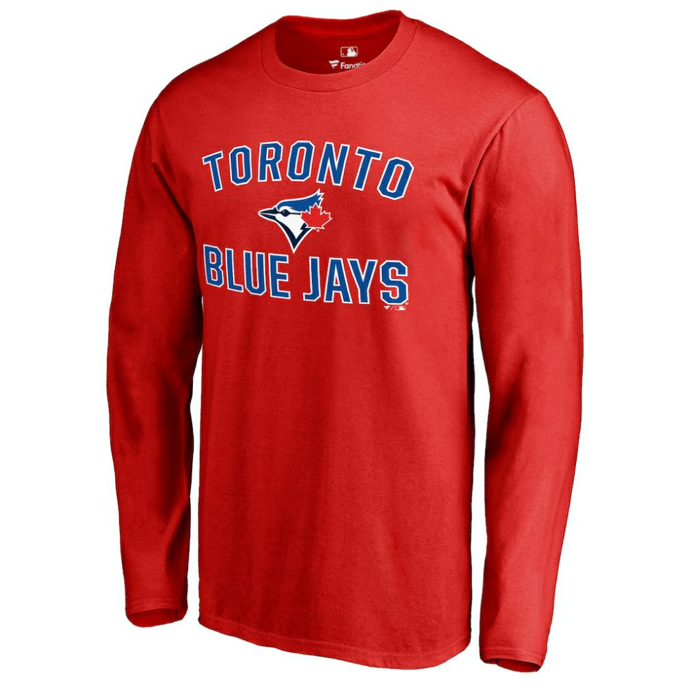 Red Toronto Blue Jays Wordmark Long Sleeve T-Shirt