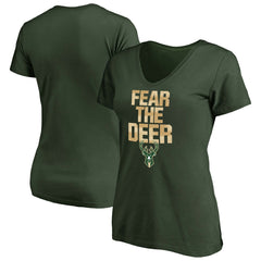 Milwaukee Bucks Women's Mantra V-Neck T-Shirt