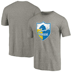 Throwback Logo Tri-Blend T-Shirt - Los Angeles Chargers T-shirts