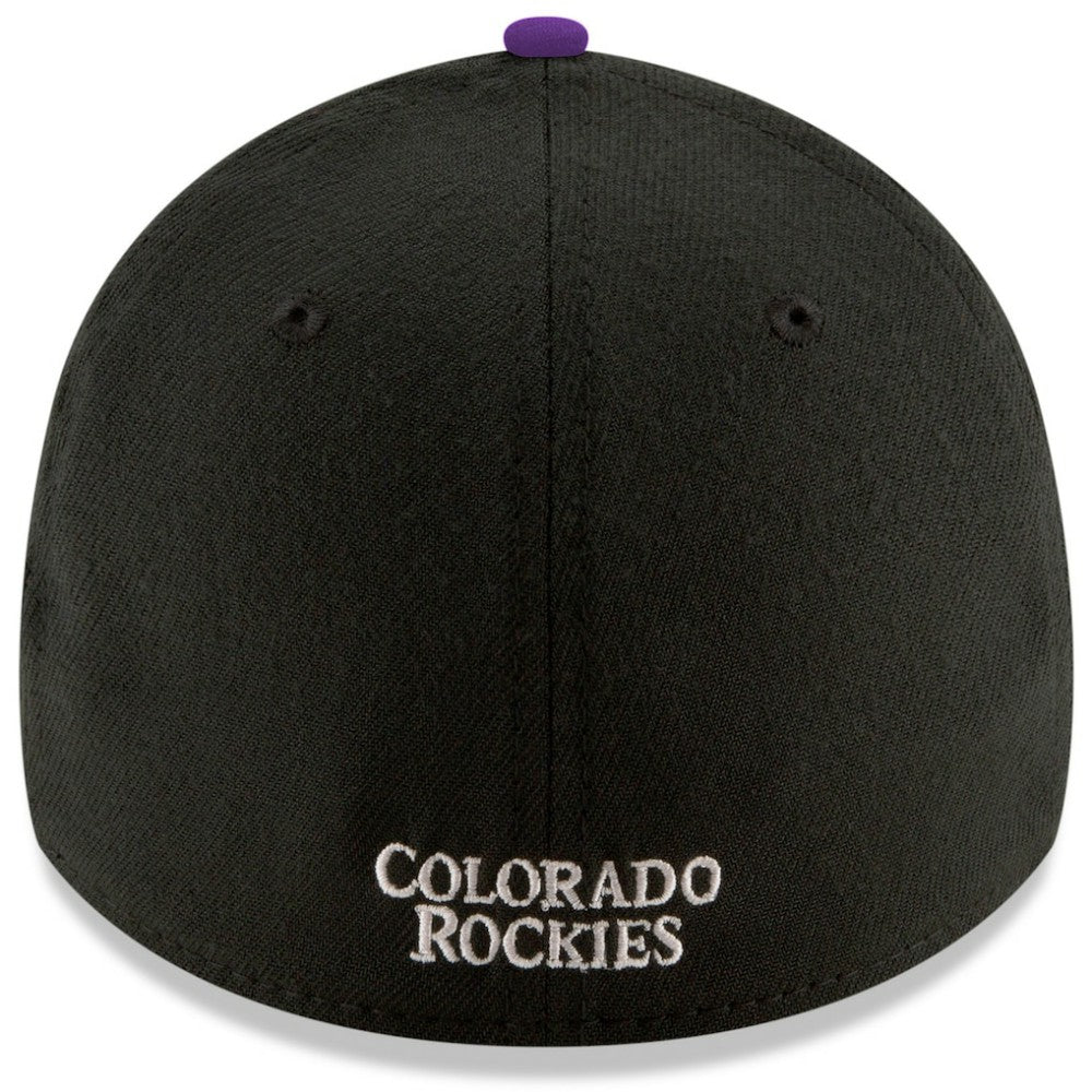 Black Colorado Rockies New Era Game Team Classic 39THIRTY Flex Hat