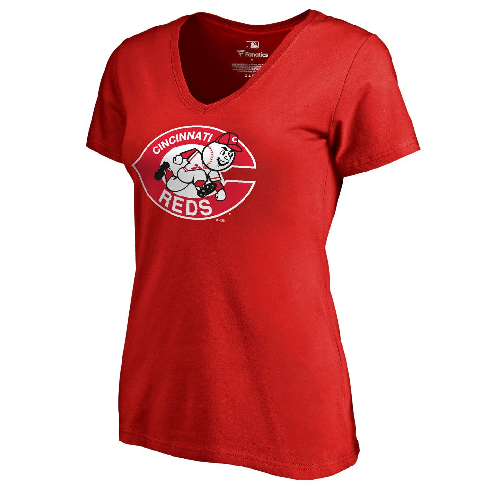 Red Cincinnati Reds Women's Cooperstown Collection Forbes T-Shirt