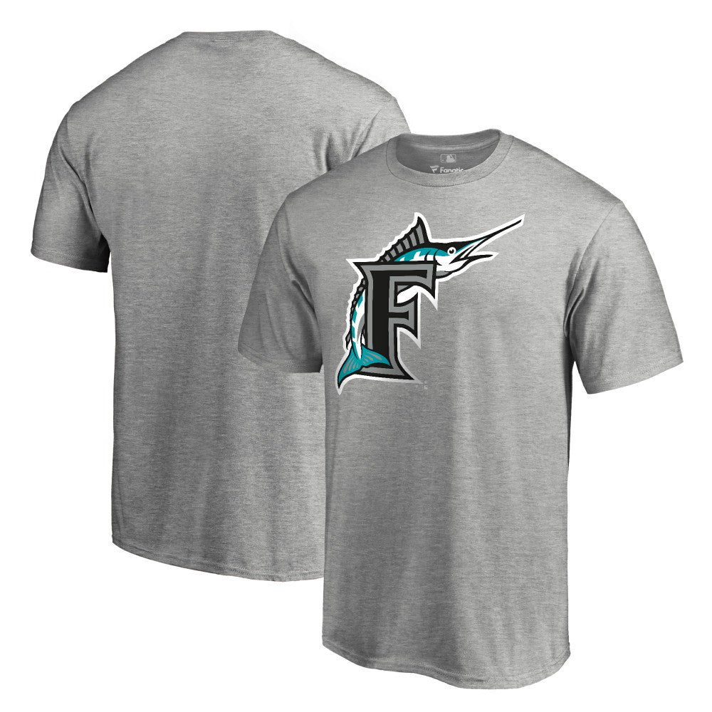Ash Miami Marlins Cooperstown Collection Forbes T-Shirt