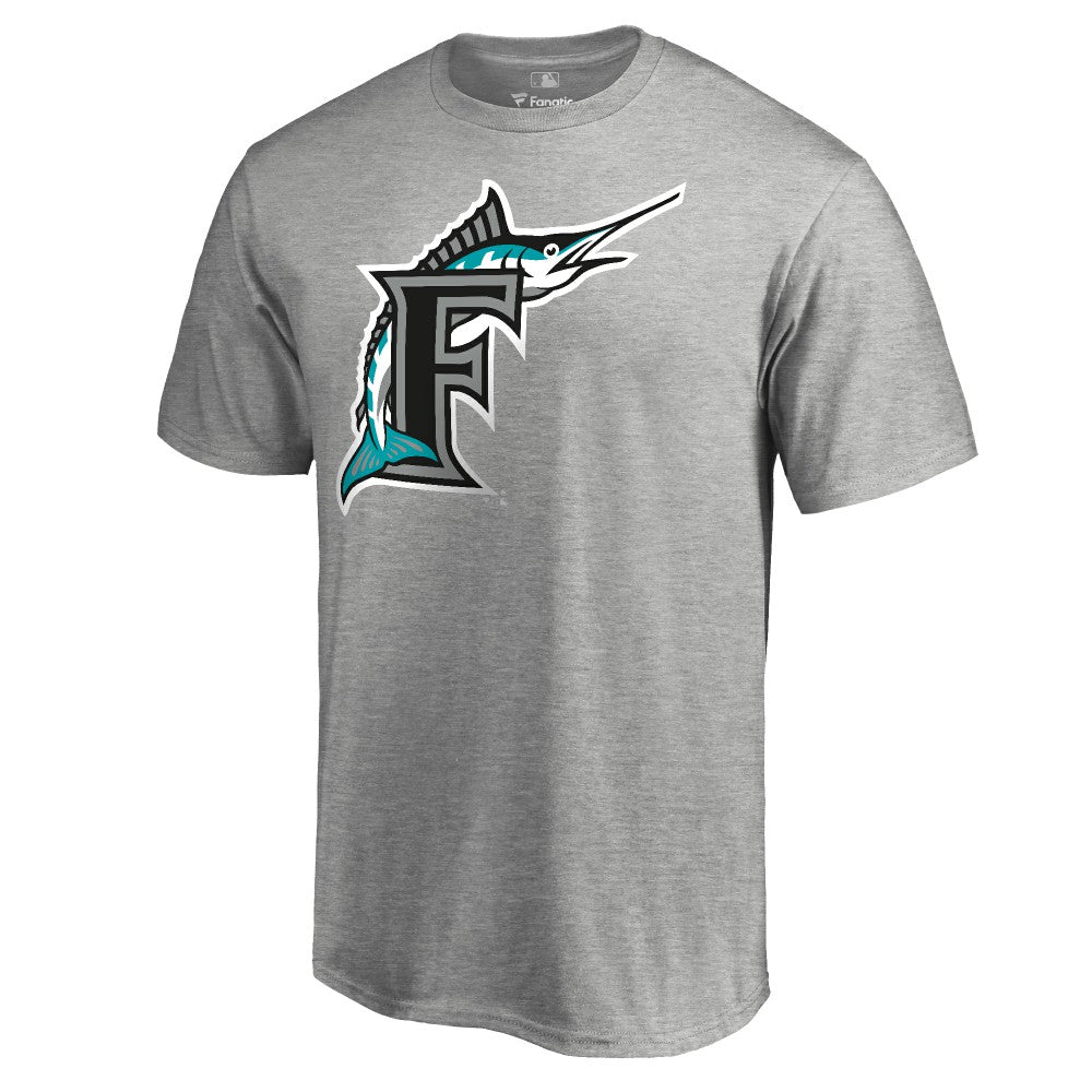 Ash Miami Marlins Cooperstown Collection Forbes T-Shirt