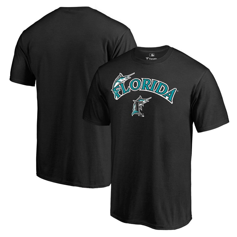 Black Miami Marlins Cooperstown Collection Wahconah T-Shirt