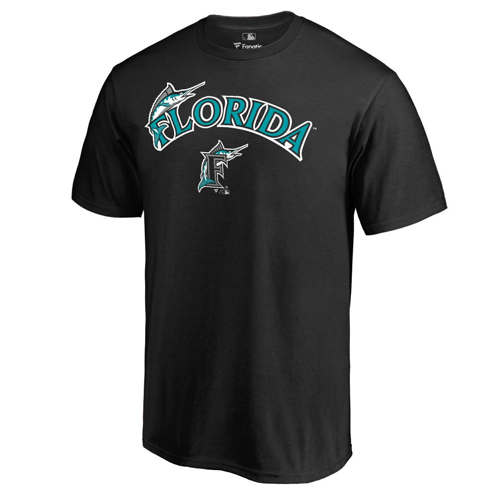 Black Miami Marlins Cooperstown Collection Wahconah T-Shirt