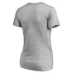 Heather Gray Atlanta Braves Women's Core Wahconah V-Neck T-Shirt
