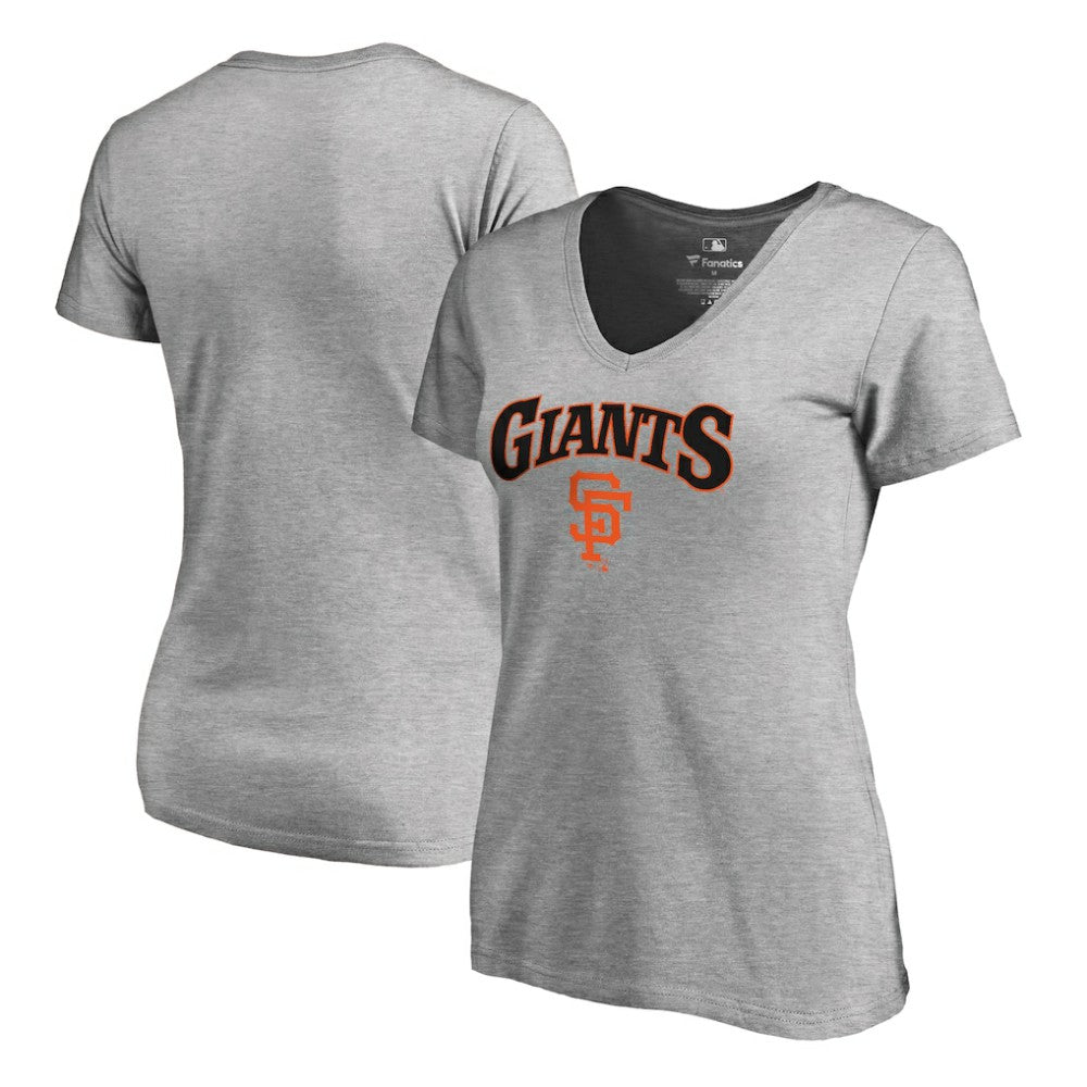 Heather Gray San Francisco Giants Women's Core Wahconah V-Neck T-Shirt