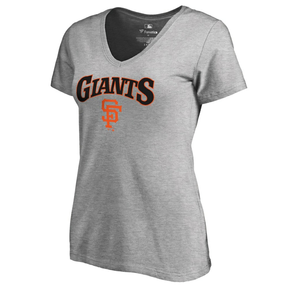 Heather Gray San Francisco Giants Women's Core Wahconah V-Neck T-Shirt