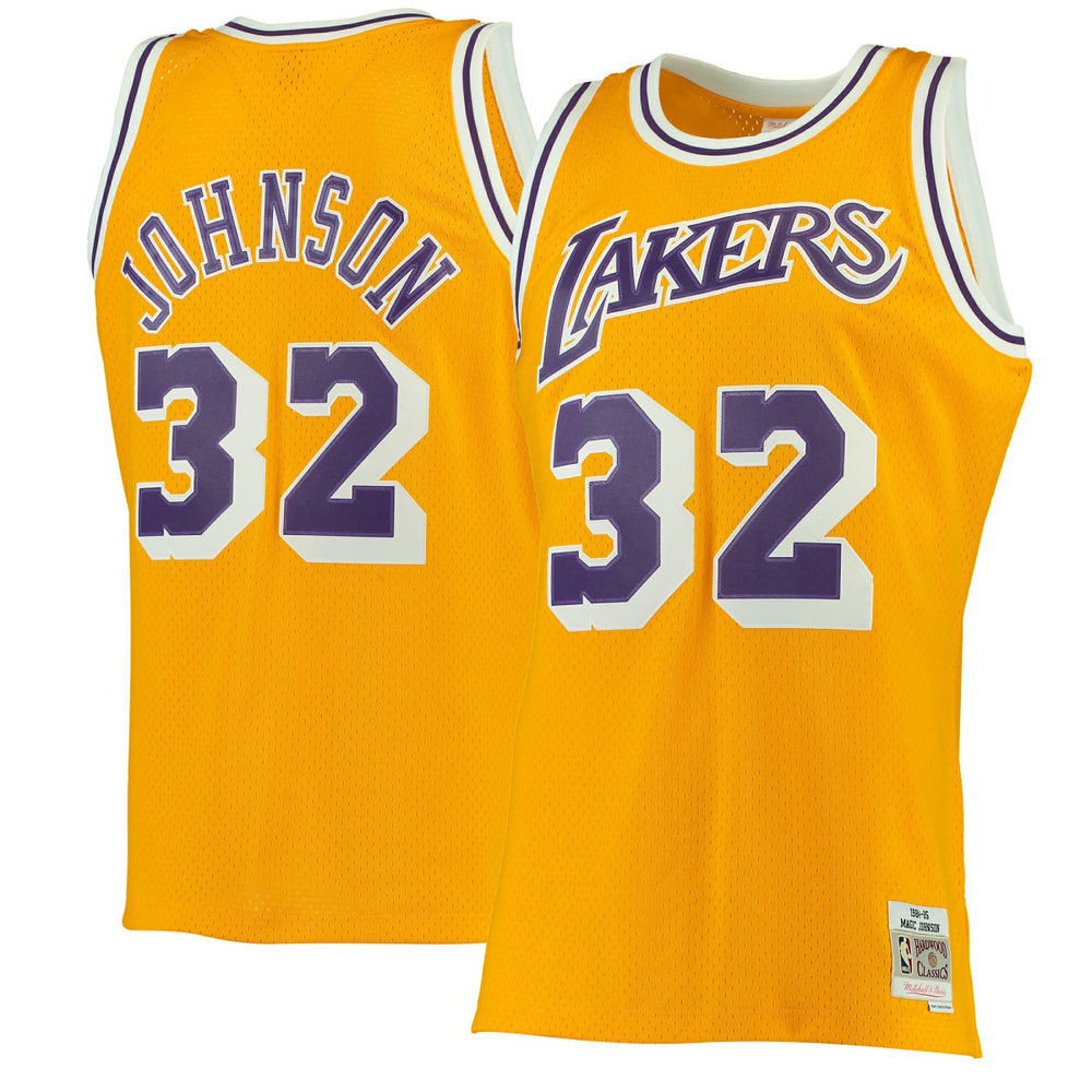 Mitchell & Ness Magic Johnson Los Angeles Lakers 1984/85 Hardwood Classics Swingman Jersey