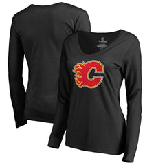 NHL Calgary Flames Women's Primary Logo Long Sleeve T-Shirt