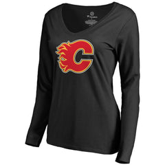 NHL Calgary Flames Women's Primary Logo Long Sleeve T-Shirt