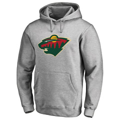 NHL Minnesota Wild Primary Team Logo Fleece Fitted Pullover Hoodie