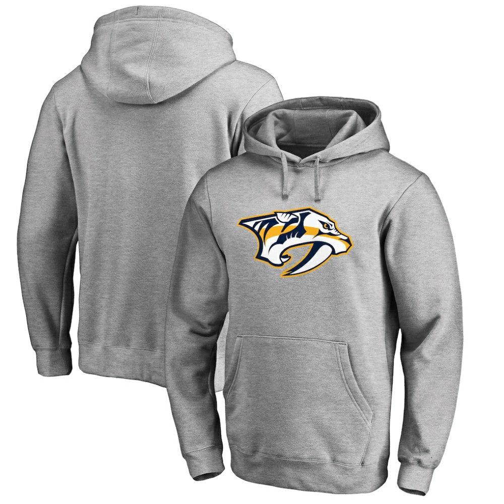 NHL Nashville Predators Primary Team Logo Fleece Fitted Pullover Hoodie