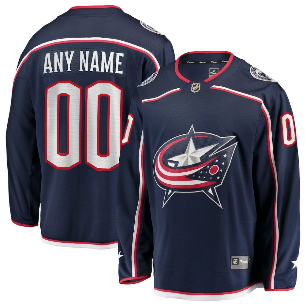 NHL Columbus Blue Jackets Fanatics Home Breakaway Custom Jersey