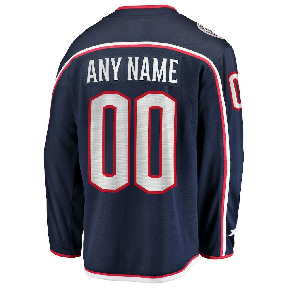 NHL Columbus Blue Jackets Fanatics Home Breakaway Custom Jersey