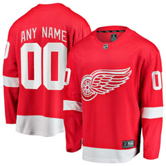 NHL Detroit Red Wings Fanatics Home Breakaway Custom Jersey