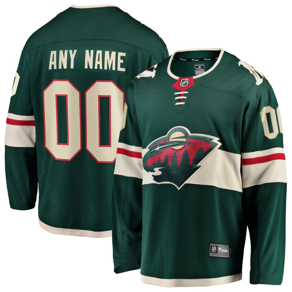 NHL Minnesota Wild Fanatics Home Breakaway Custom Jersey