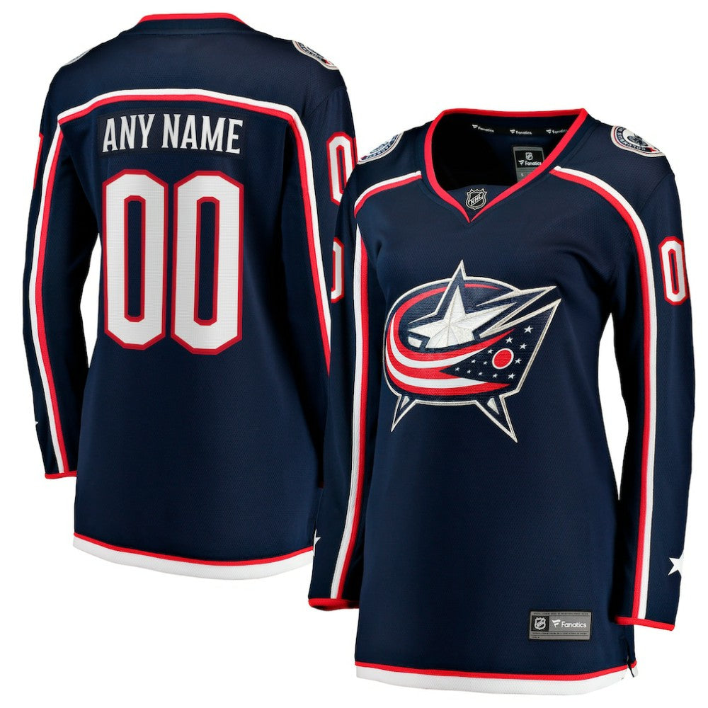 NHL Columbus Blue Jackets Fanatics Women's Home Breakaway Custom Jersey