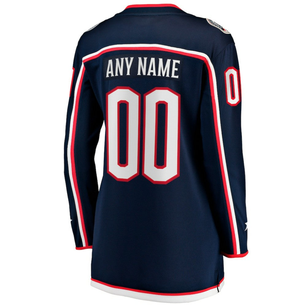NHL Columbus Blue Jackets Fanatics Women's Home Breakaway Custom Jersey