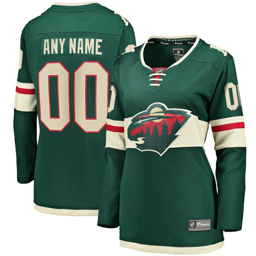 NHL Minnesota Wild Fanatics Women's Home Breakaway Custom Jersey
