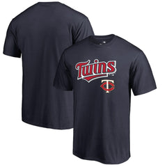 Navy Minnesota Twins Team Lockup T-Shirt