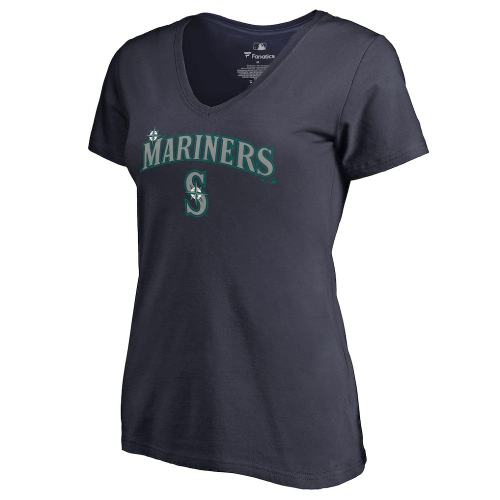 Navy Seattle Mariners Women's Team Lockup T-Shirt