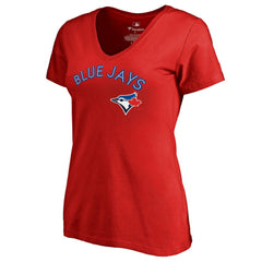Red Toronto Blue Jays Women's Team Lockup T-Shirt
