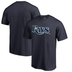 Navy Tampa Bay Rays Team Wordmark T-Shirt