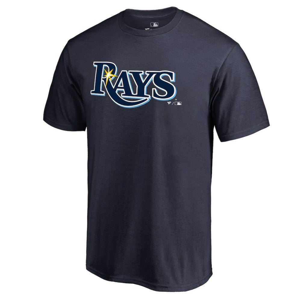 Navy Tampa Bay Rays Team Wordmark T-Shirt