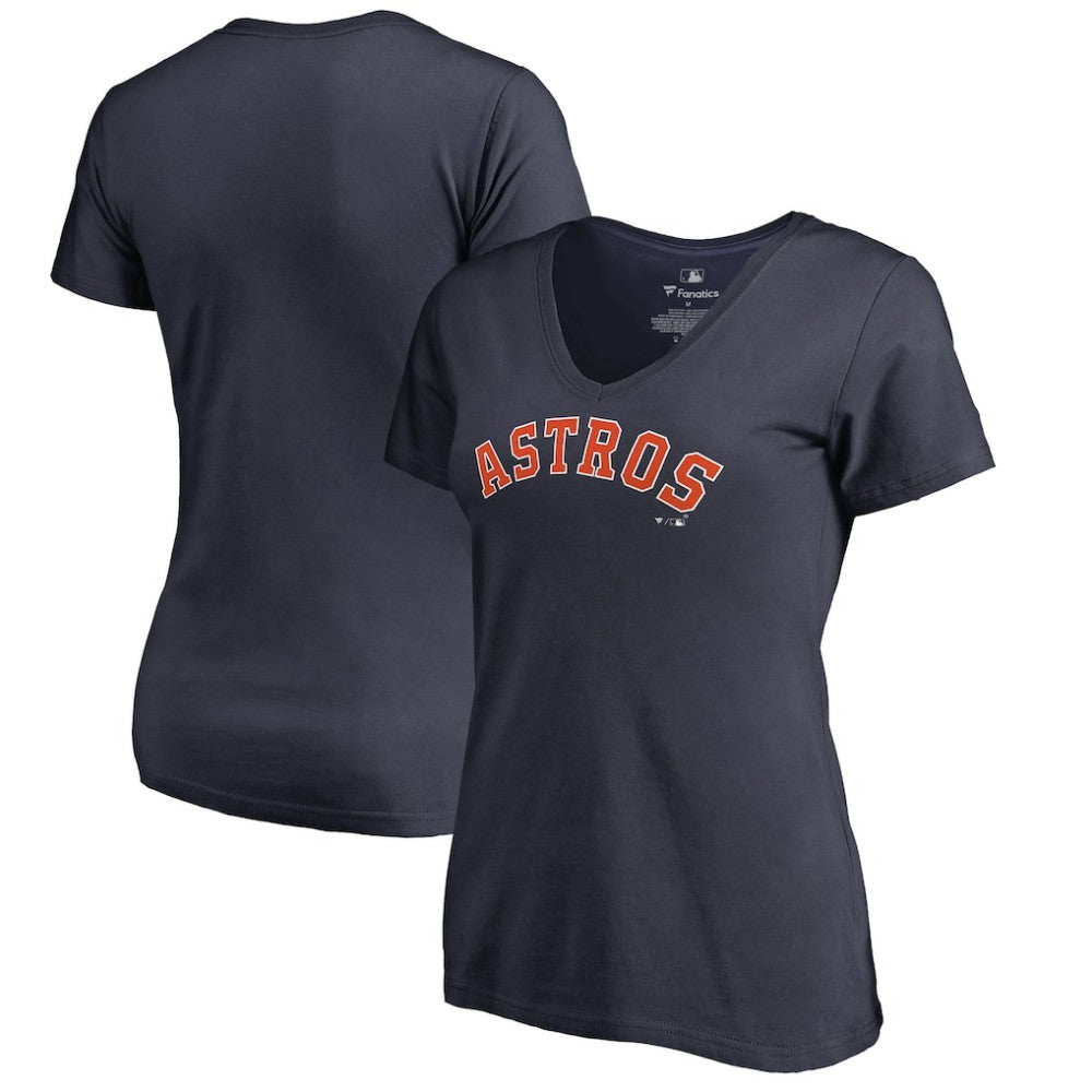Navy Houston Astros Women's Team Wordmark T-Shirt