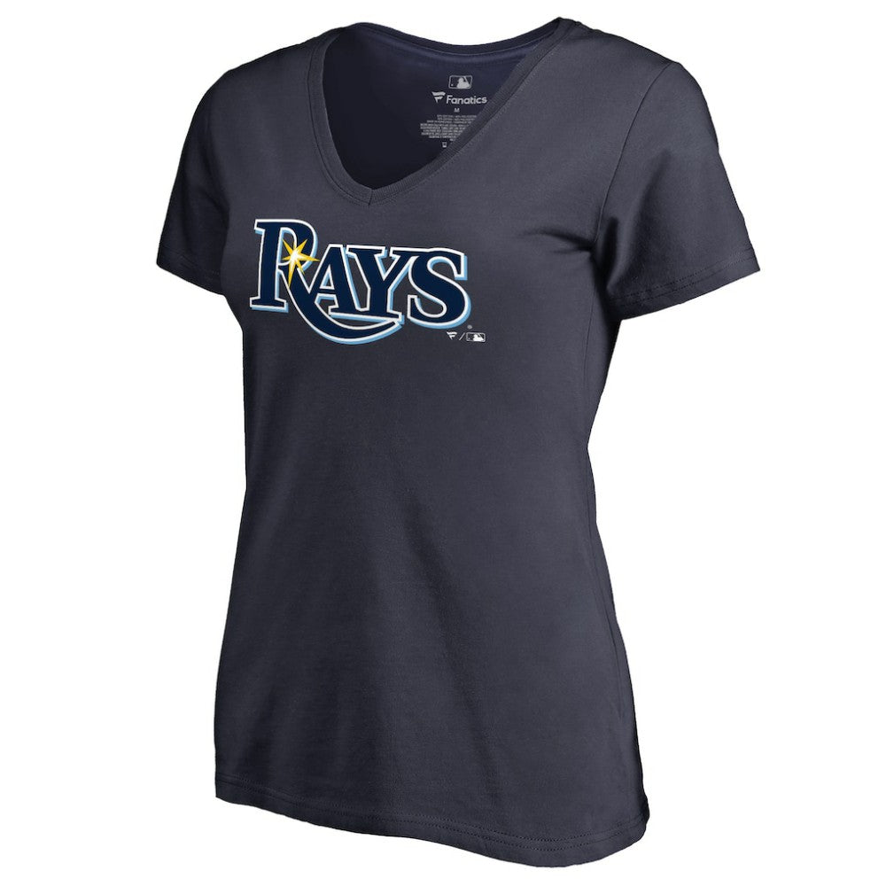 Navy Tampa Bay Rays Women's Team Wordmark T-Shirt