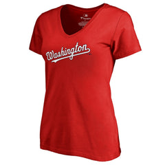 Red Washington Nationals Women's Team Wordmark T-Shirt