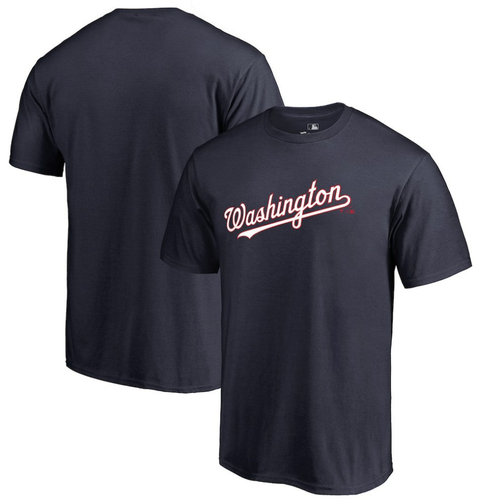Navy Washington Nationals Team Wordmark T-Shirt