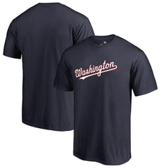 Navy Washington Nationals Team Wordmark T-Shirt