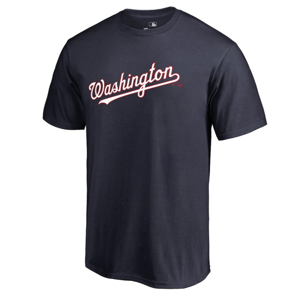 Navy Washington Nationals Team Wordmark T-Shirt