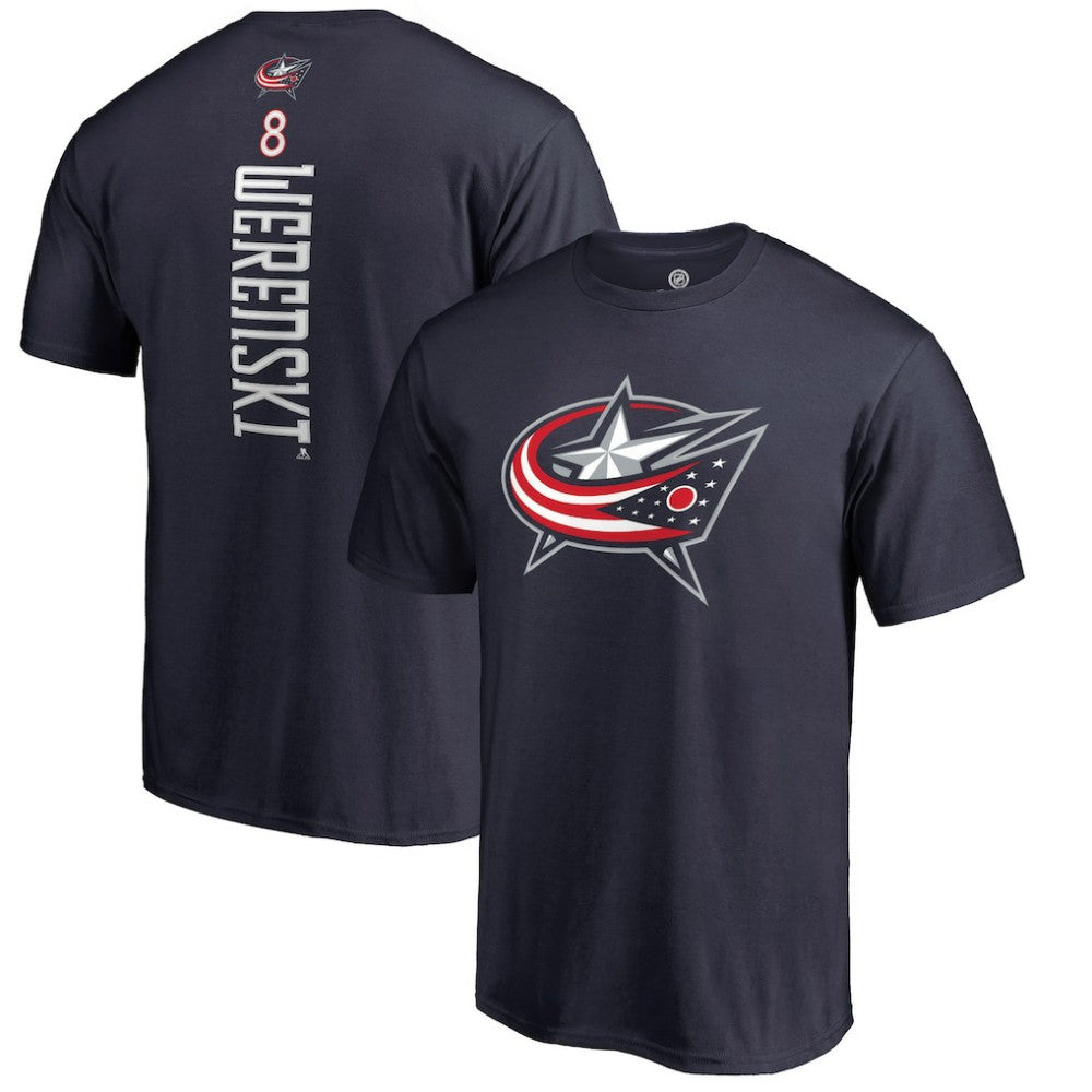 NHL Zach Werenski Columbus Blue Jackets Backer T-Shirt