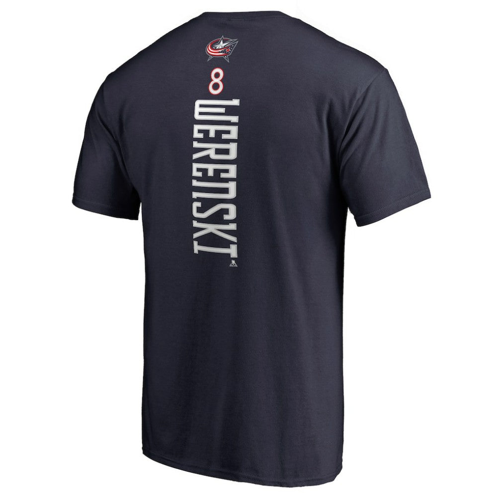 NHL Zach Werenski Columbus Blue Jackets Backer T-Shirt