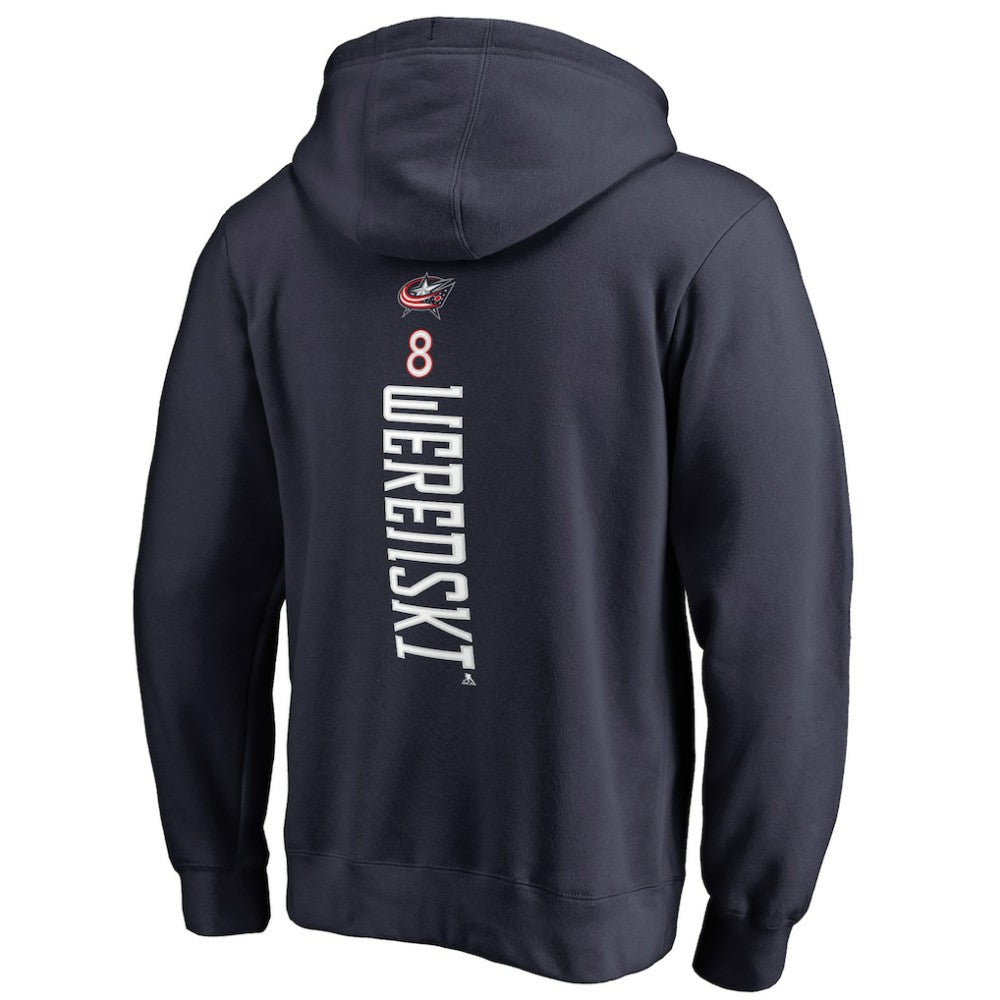 NHL Zach Werenski Columbus Blue Jackets Backer Pullover Hoodie