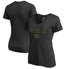 Black Cincinnati Reds Women's Camo T-Shirt