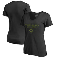 Black Minnesota Twins Women's Camo T-Shirt
