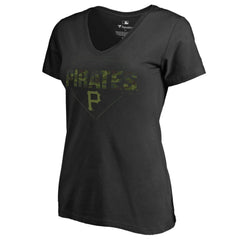 Black Pittsburgh Pirates Women's Camo T-Shirt