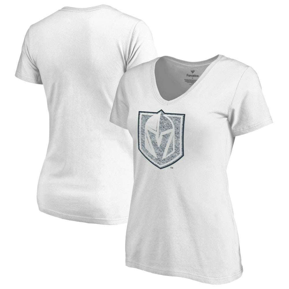 NHL Vegas Golden Knights Women's Whiteout V-Neck T-Shirt