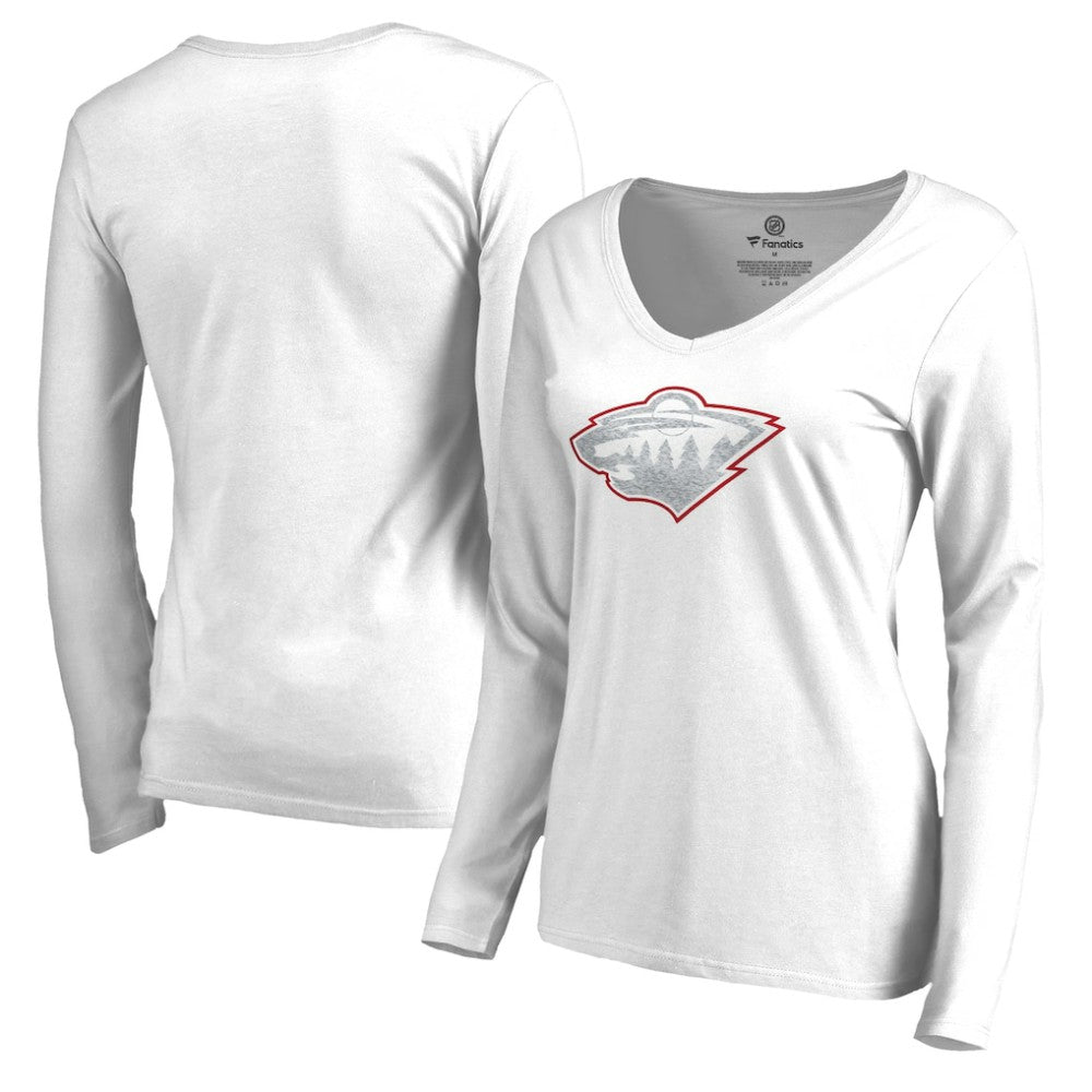 NHL Minnesota Wild Women's White Out Long Sleeve T-Shirt