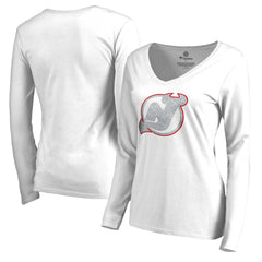 NHL New Jersey Devils Women's White Out Long Sleeve T-Shirt