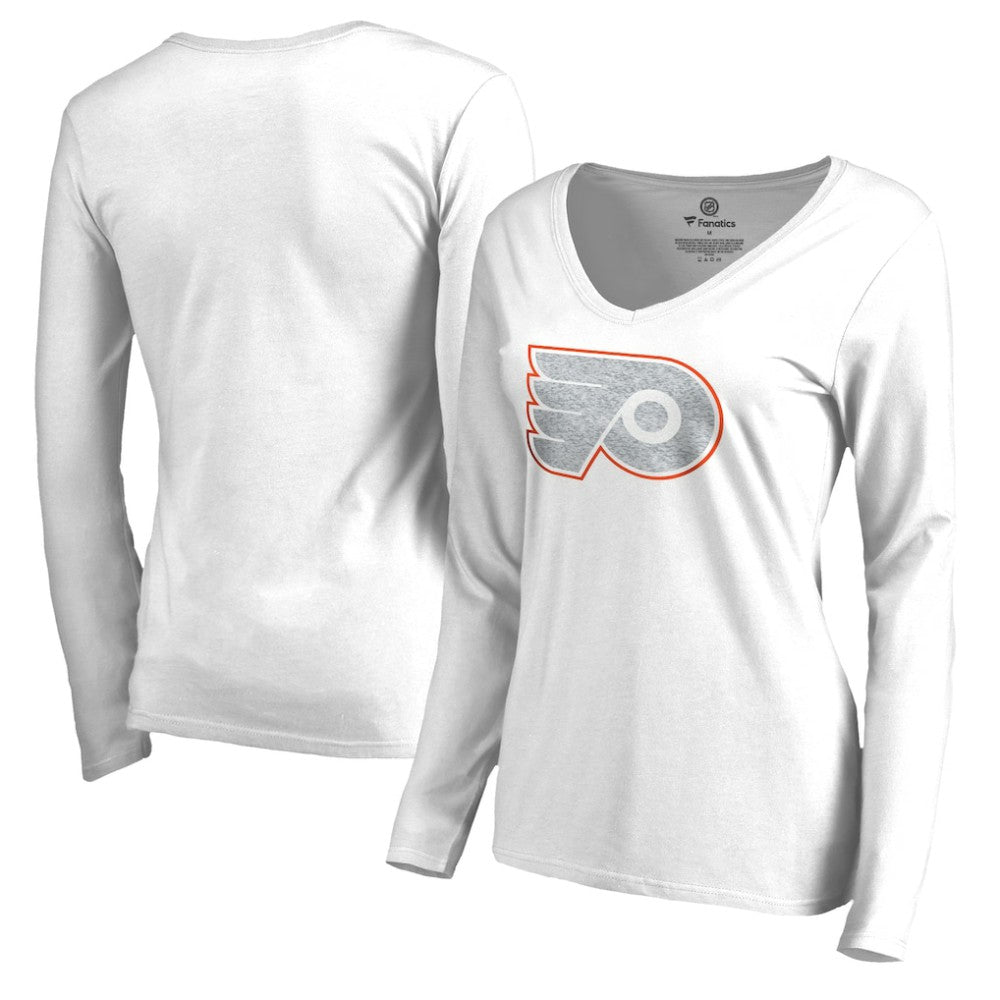 NHL Philadelphia Flyers Women's White Out Long Sleeve T-Shirt
