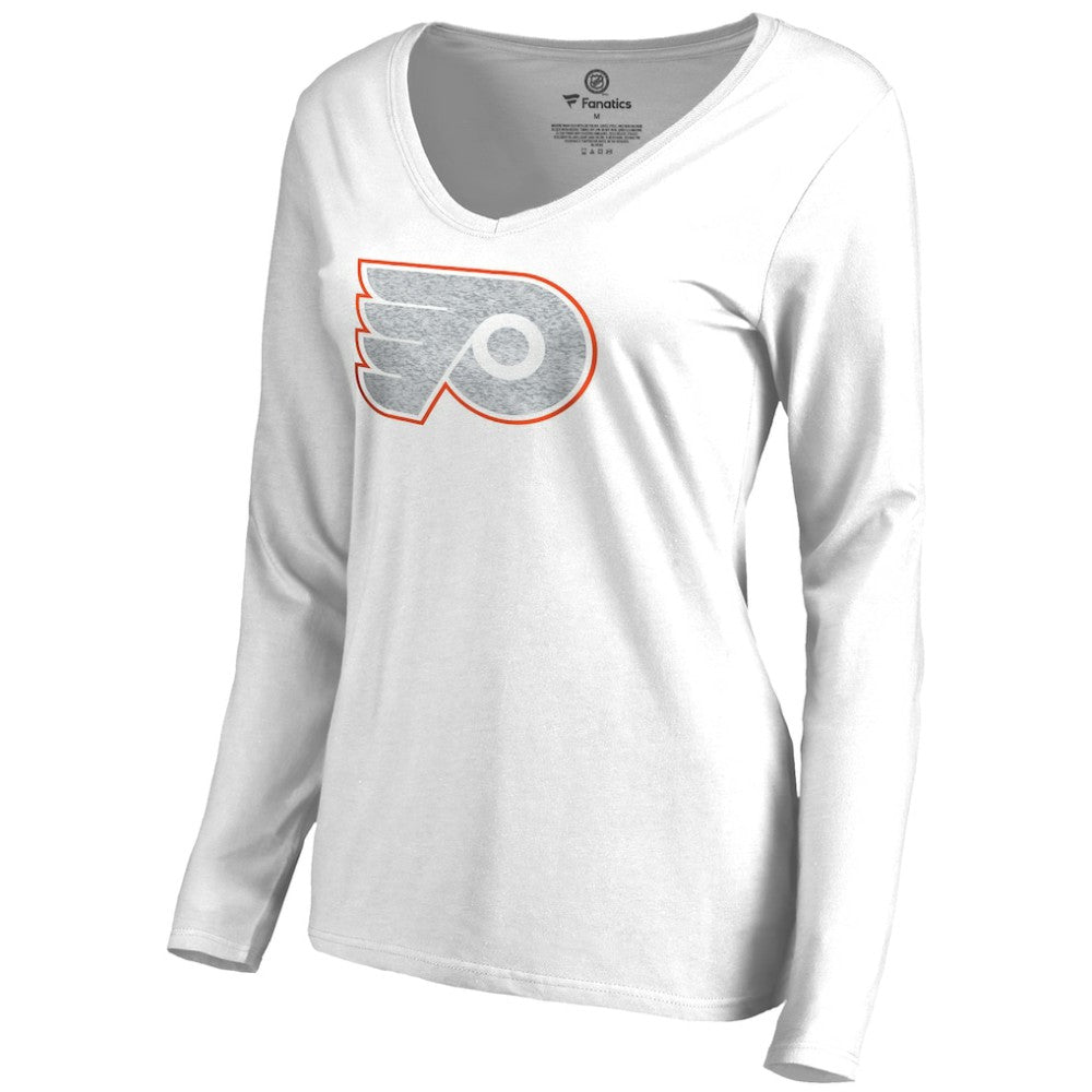 NHL Philadelphia Flyers Women's White Out Long Sleeve T-Shirt