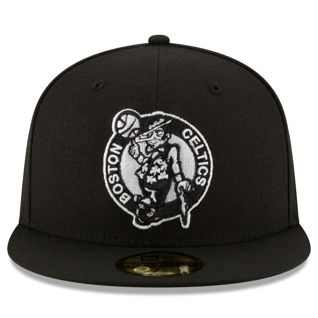 New Era Boston Celtics Black & White Logo 59FIFTY Fitted Hat